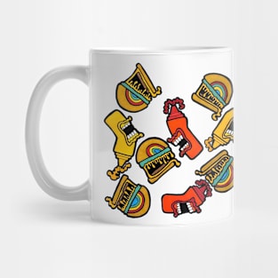 Burgers Vs Condiments Doodles Mug